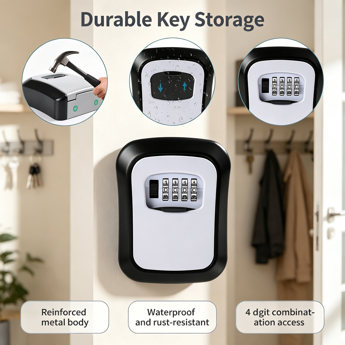 Wall Mount Key Storage Box