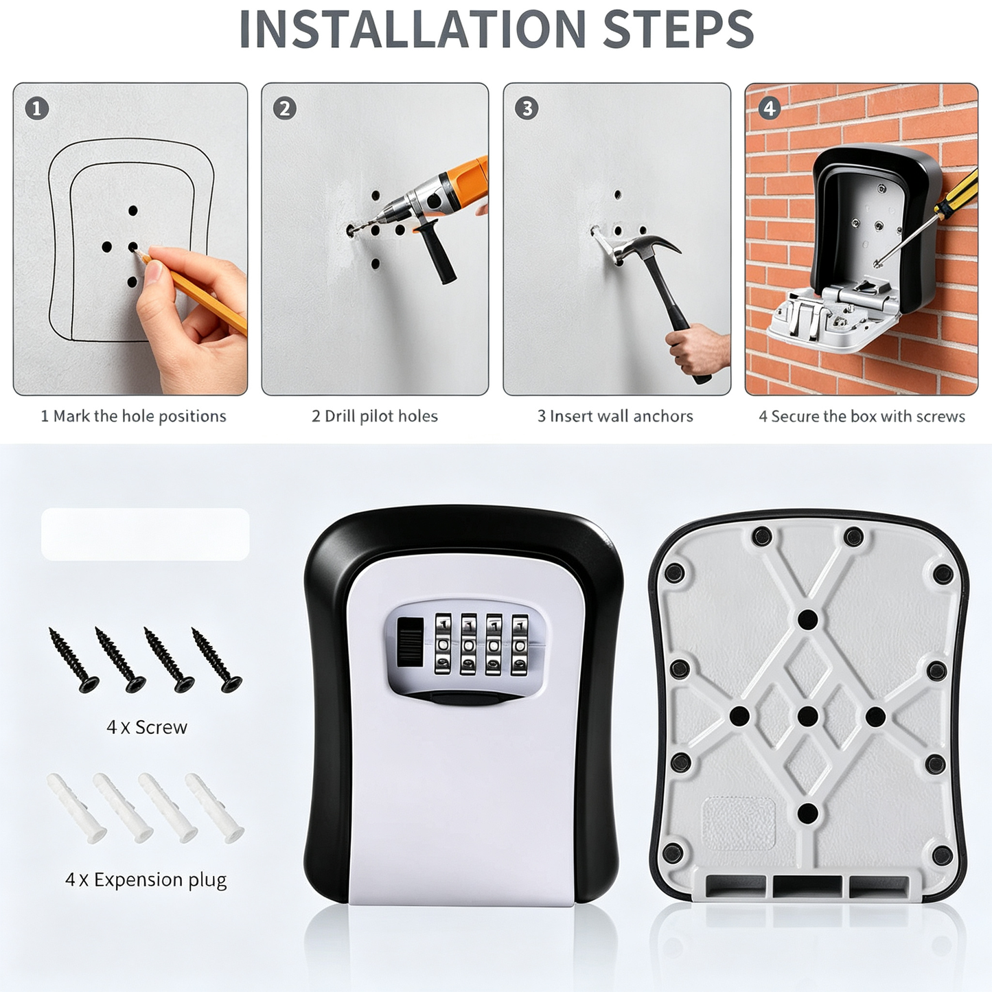 Wall Mount Key Storage Box